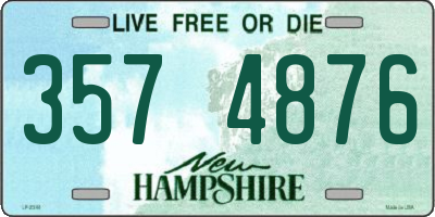 NH license plate 3574876