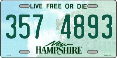 NH license plate 3574893
