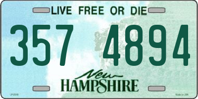 NH license plate 3574894