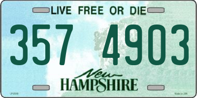 NH license plate 3574903