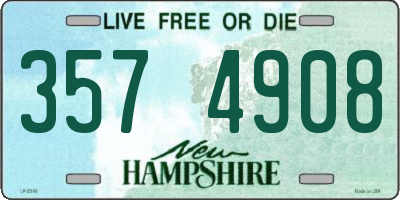 NH license plate 3574908