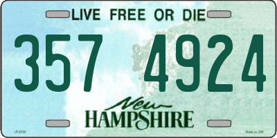 NH license plate 3574924