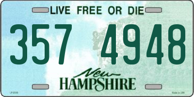 NH license plate 3574948