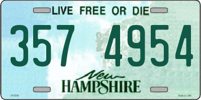 NH license plate 3574954