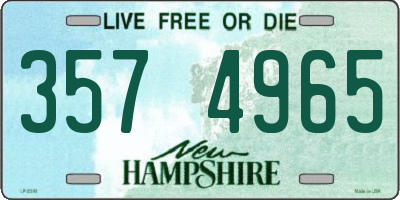 NH license plate 3574965