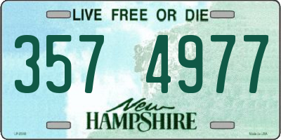 NH license plate 3574977