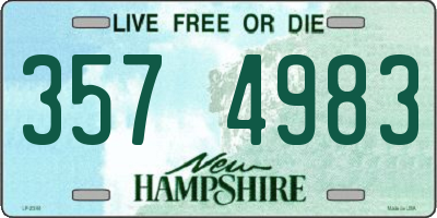 NH license plate 3574983