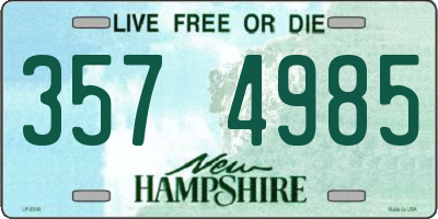 NH license plate 3574985