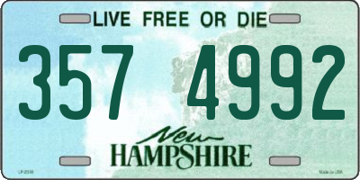 NH license plate 3574992