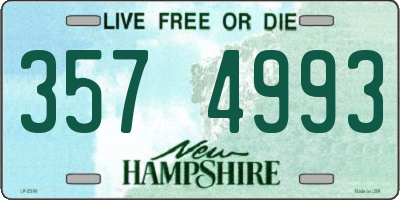 NH license plate 3574993