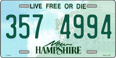 NH license plate 3574994