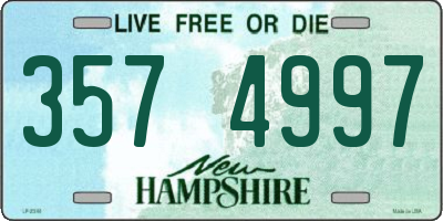 NH license plate 3574997