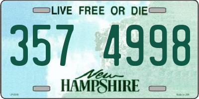 NH license plate 3574998