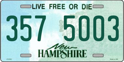 NH license plate 3575003