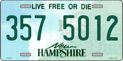 NH license plate 3575012