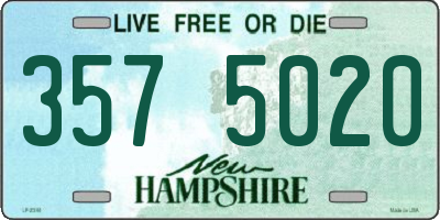 NH license plate 3575020