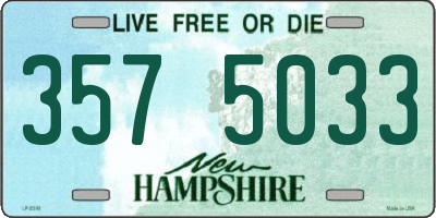 NH license plate 3575033