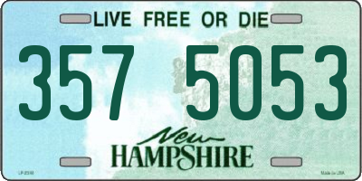 NH license plate 3575053