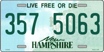 NH license plate 3575063