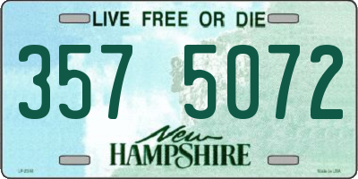 NH license plate 3575072