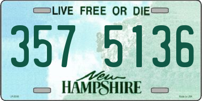 NH license plate 3575136