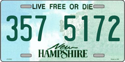 NH license plate 3575172