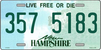 NH license plate 3575183