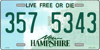 NH license plate 3575343