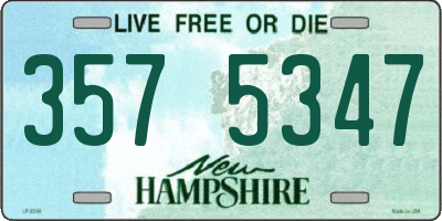 NH license plate 3575347