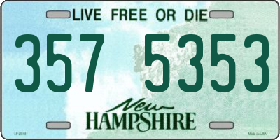 NH license plate 3575353