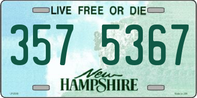 NH license plate 3575367