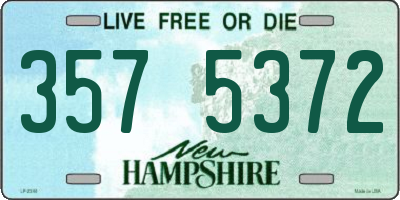 NH license plate 3575372
