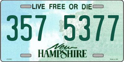 NH license plate 3575377