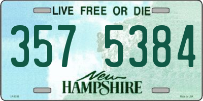 NH license plate 3575384