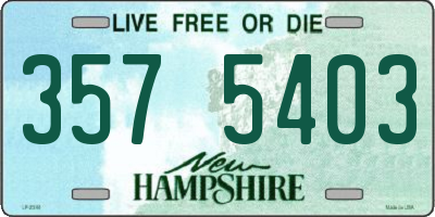NH license plate 3575403
