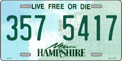 NH license plate 3575417