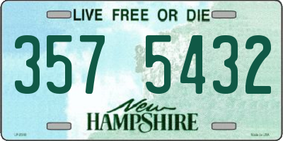 NH license plate 3575432