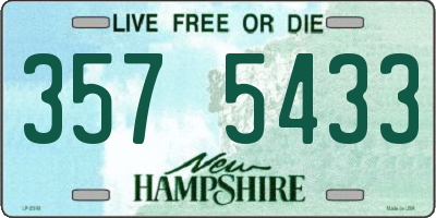 NH license plate 3575433