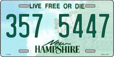 NH license plate 3575447