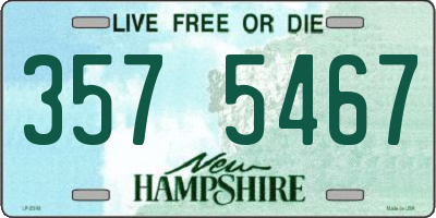 NH license plate 3575467
