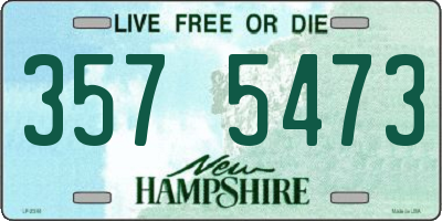 NH license plate 3575473