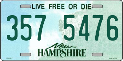 NH license plate 3575476