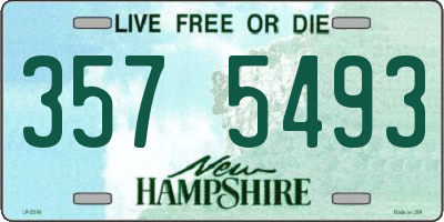 NH license plate 3575493