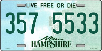 NH license plate 3575533