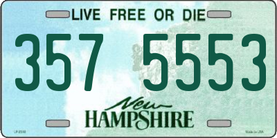 NH license plate 3575553