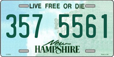 NH license plate 3575561