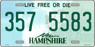 NH license plate 3575583