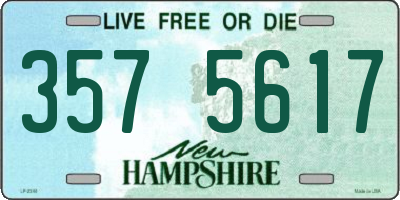 NH license plate 3575617