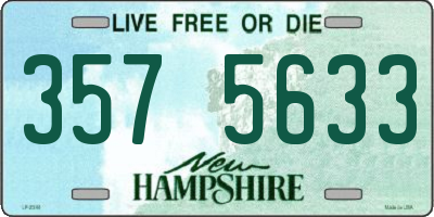 NH license plate 3575633