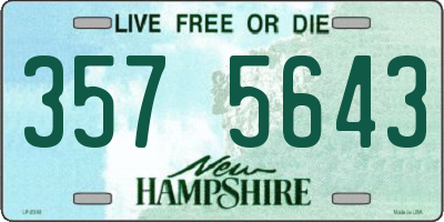 NH license plate 3575643